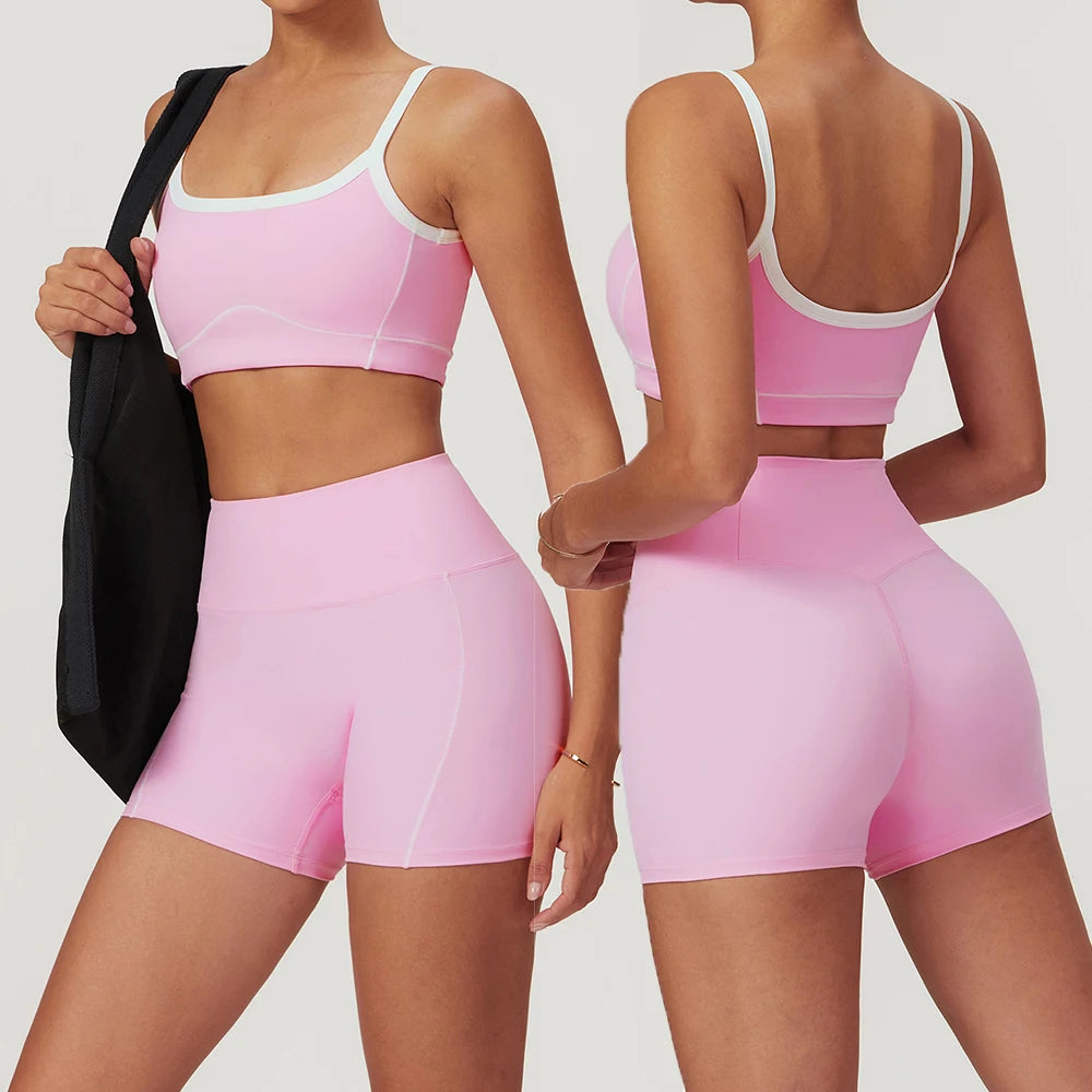 Women’s Yoga Set – Sports Bra, Leggings, Flare Pants & Shorts