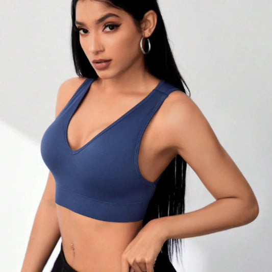 Deep V Glow Yoga Bra
