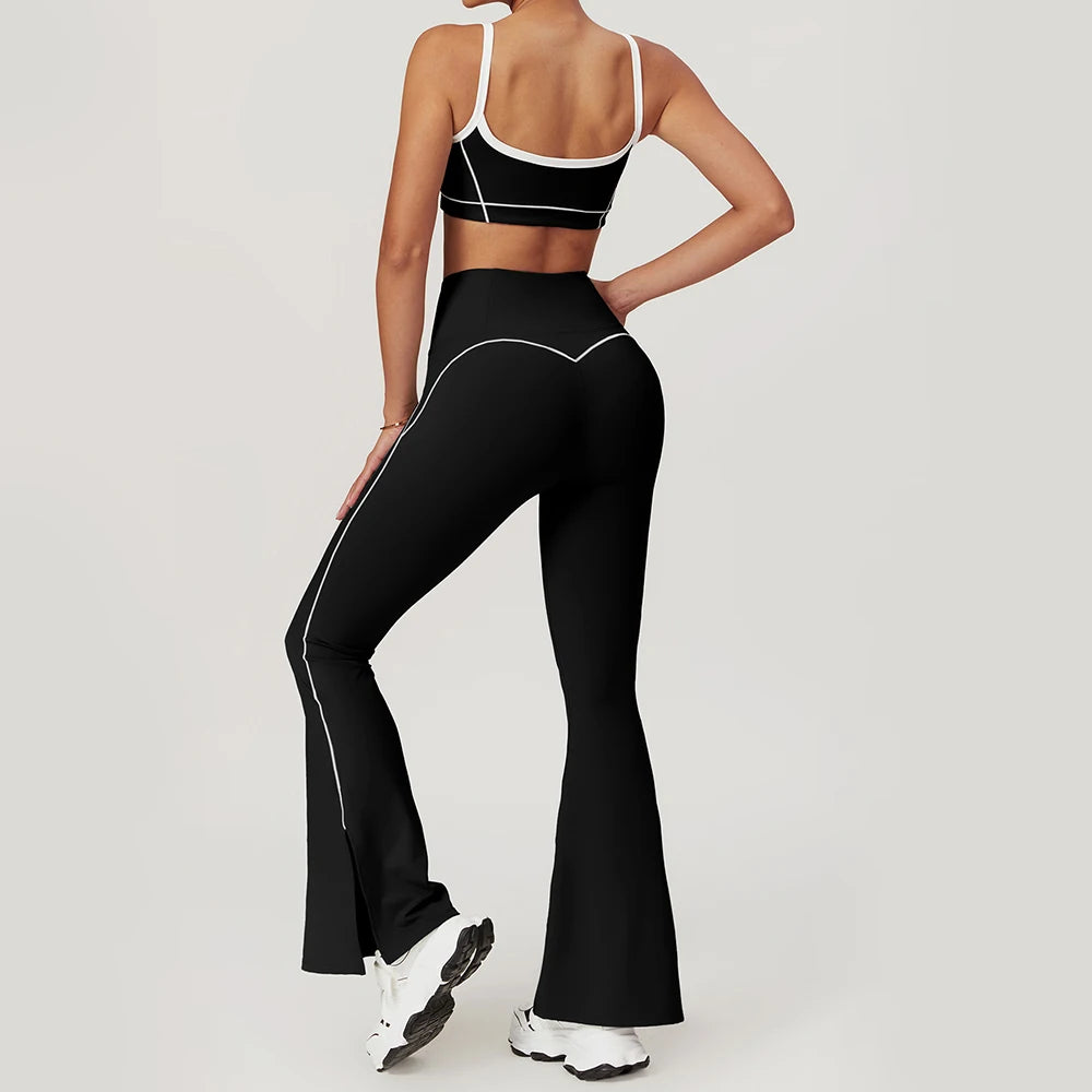 Women’s Yoga Set – Sports Bra, Leggings, Flare Pants & Shorts