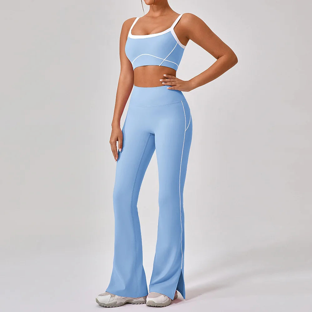 Women’s Yoga Set – Sports Bra, Leggings, Flare Pants & Shorts