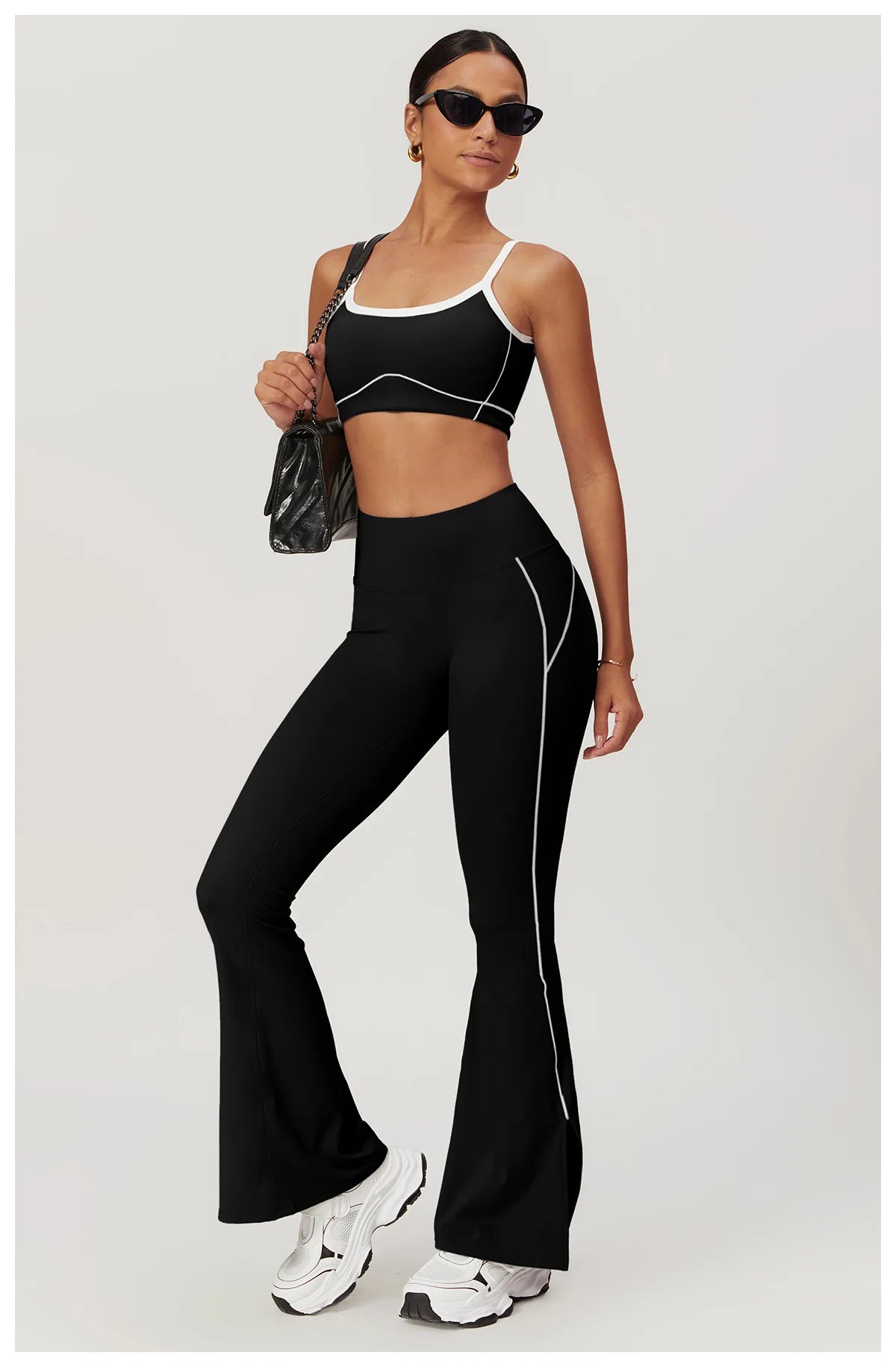 Women’s Yoga Set – Sports Bra, Leggings, Flare Pants & Shorts