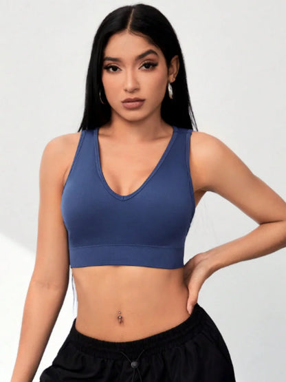 Deep V Glow Yoga Bra
