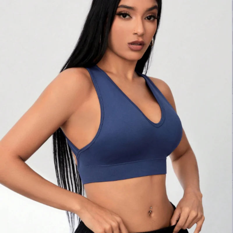 Deep V Glow Yoga Bra