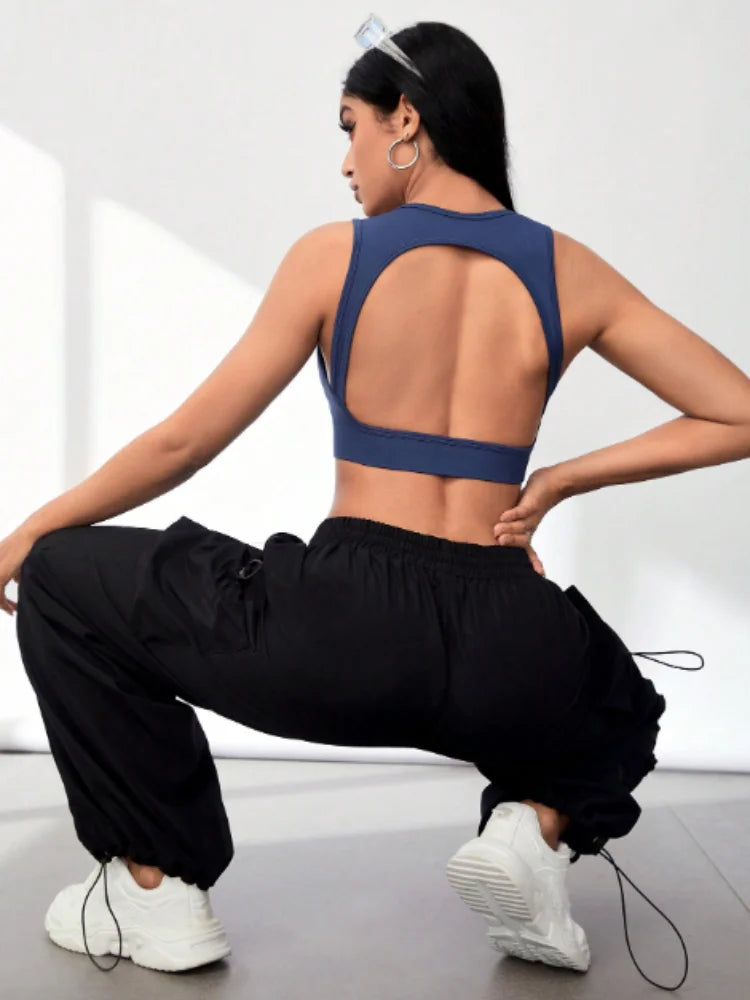 Deep V Glow Yoga Bra